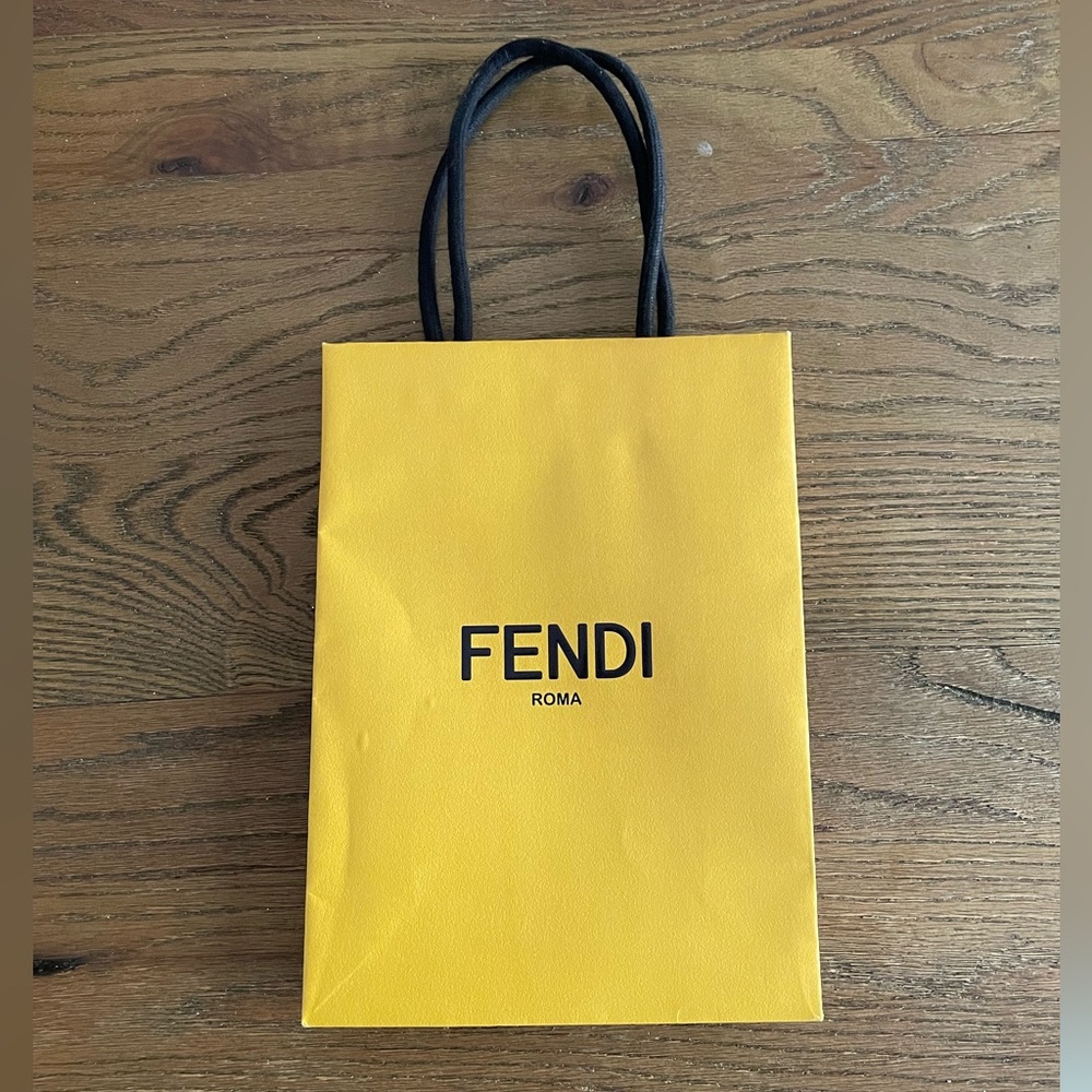 YELLOW SUPER CUTE FENDI PAPER SHOPPING BAG